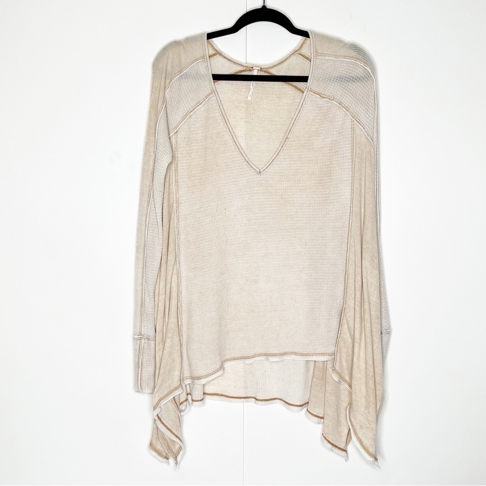 Free People Waffle Knit Top